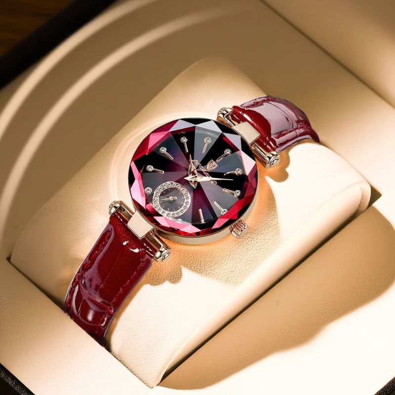 Montre luxe femme Diamant Facetté - vue 5 - Montrelio
