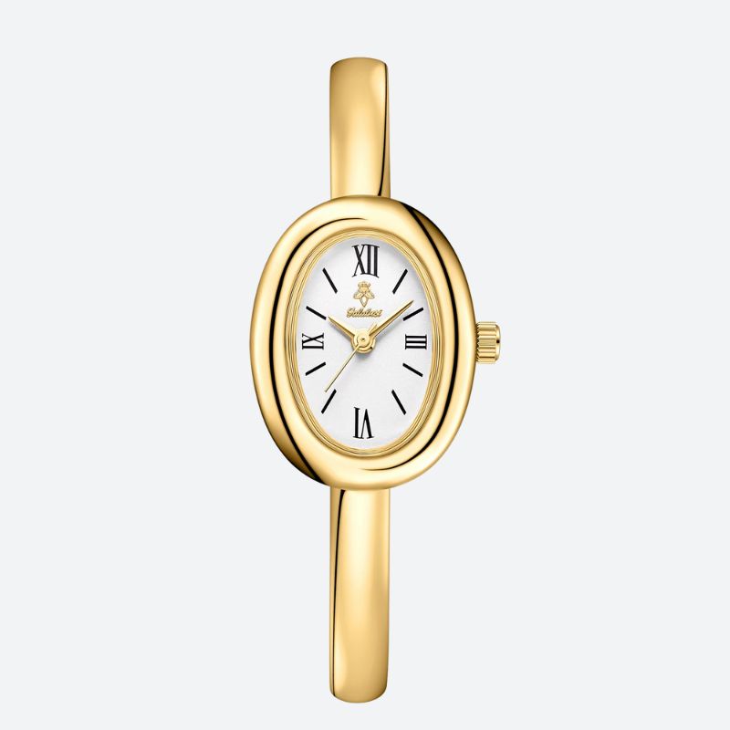 Montre luxe femme Ovale Dorée - vue 3 - Montrelio
