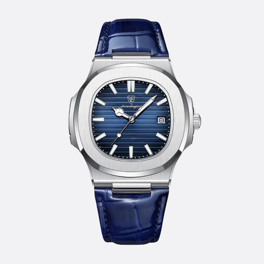 Montre Luxe Homme Design Carré Bracelet Cuir