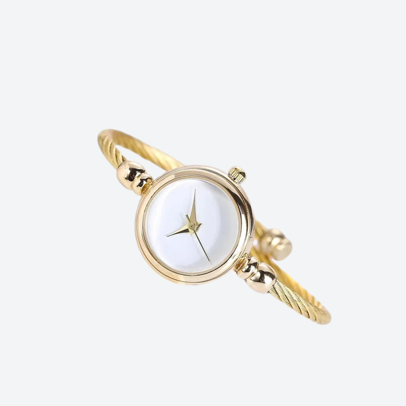 Montre Luxe Quartz Femme Bracelet Jonc Torsadé Style Bijou - vue 1 - Montrelio