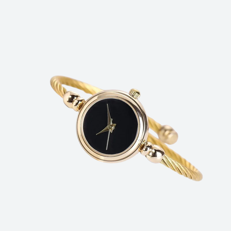 Montre Luxe Quartz Femme Bracelet Jonc Torsadé Style Bijou - vue 2 - Montrelio