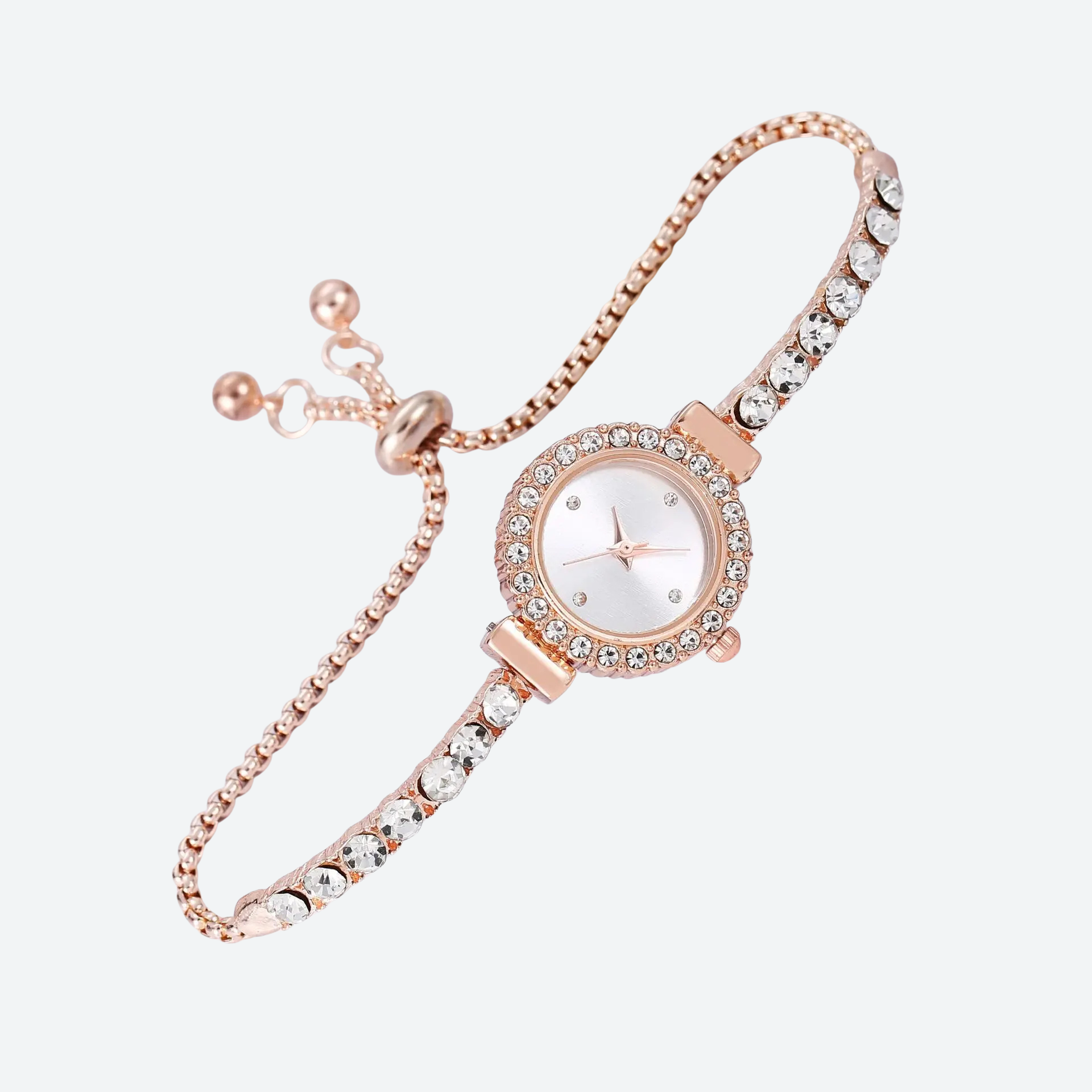 Montre Luxe Quartz Femme Bracelet Pierres Style Précieux - vue 3 - Montrelio