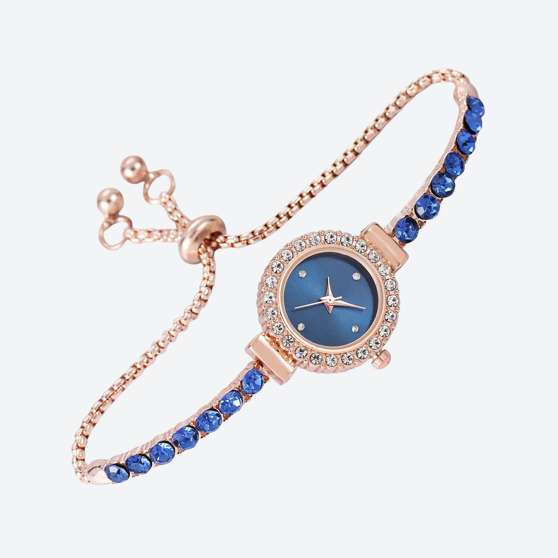 Montre Luxe Quartz Femme Bracelet Pierres Style Précieux - vue 4 - Montrelio