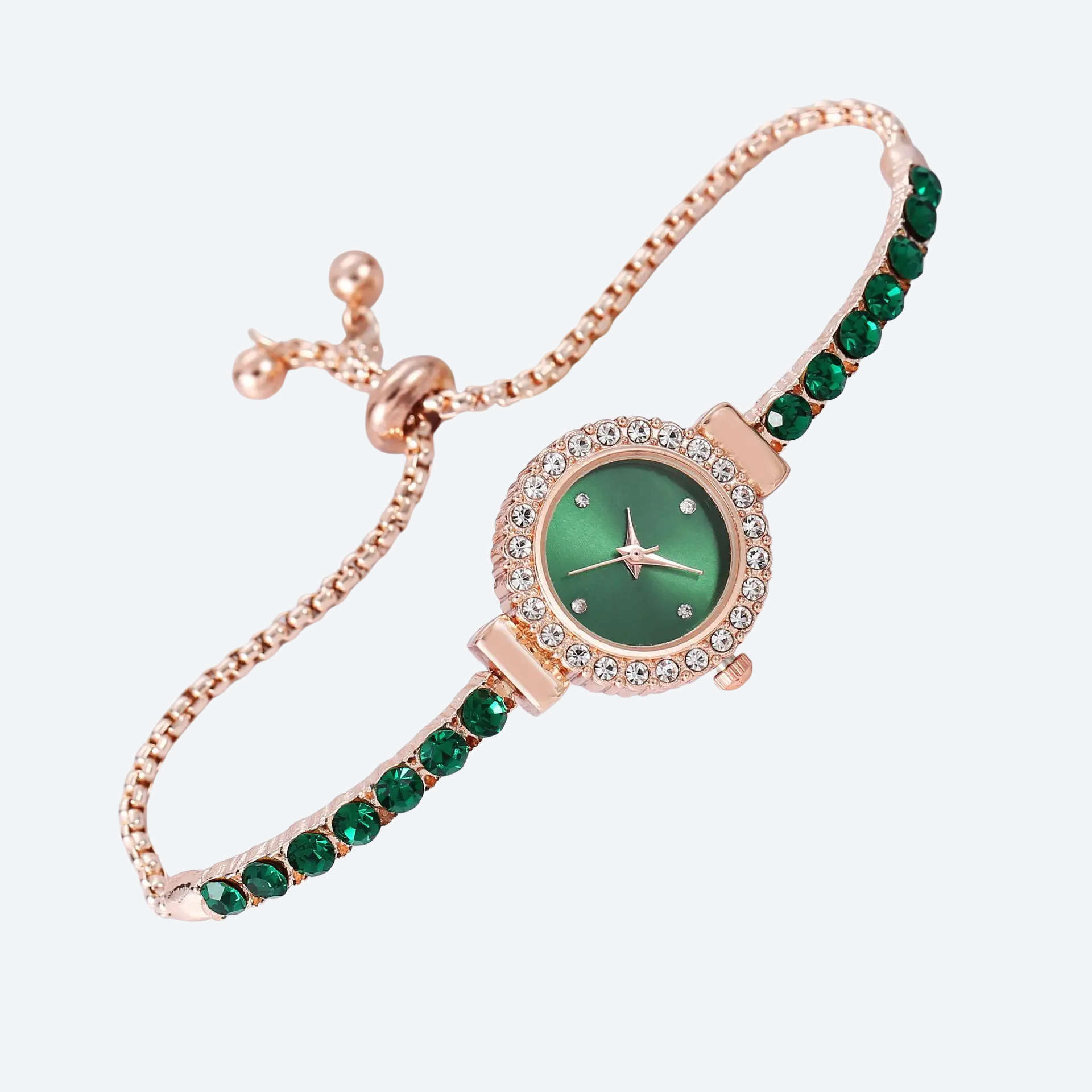 Montre Luxe Quartz Femme Bracelet Pierres Style Précieux - vue 5 - Montrelio