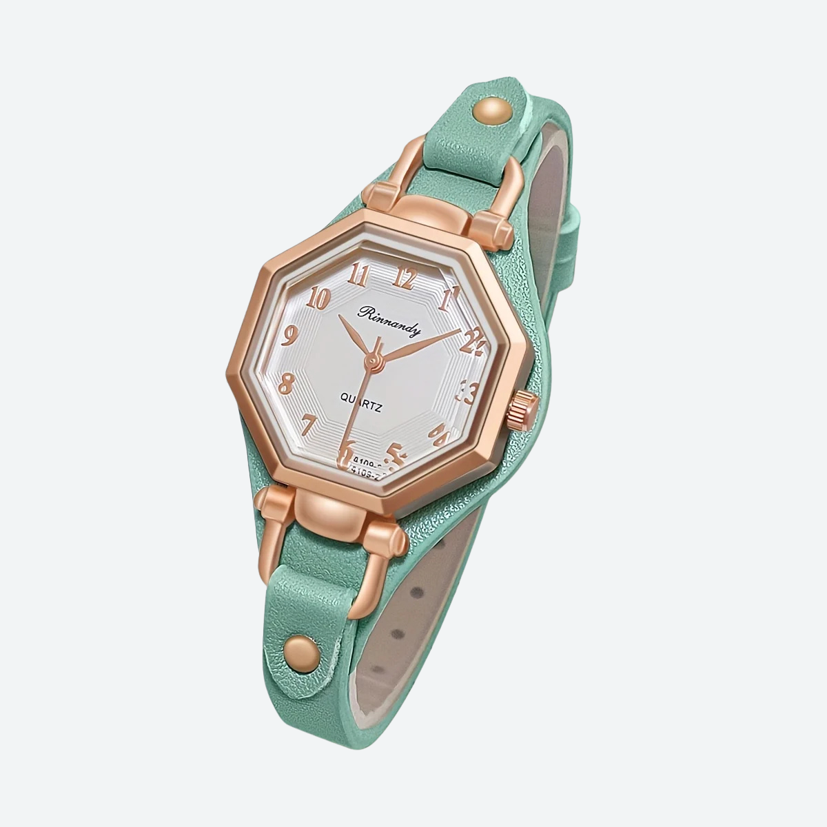 Montre Luxe Quartz Femme Cuir Octogone Style Élégant - vue 1 - Montrelio