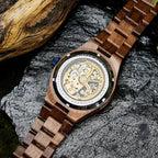 Montre Mécanique En Bois Homme Artisanat Naturel - vue 6 - Montrelio