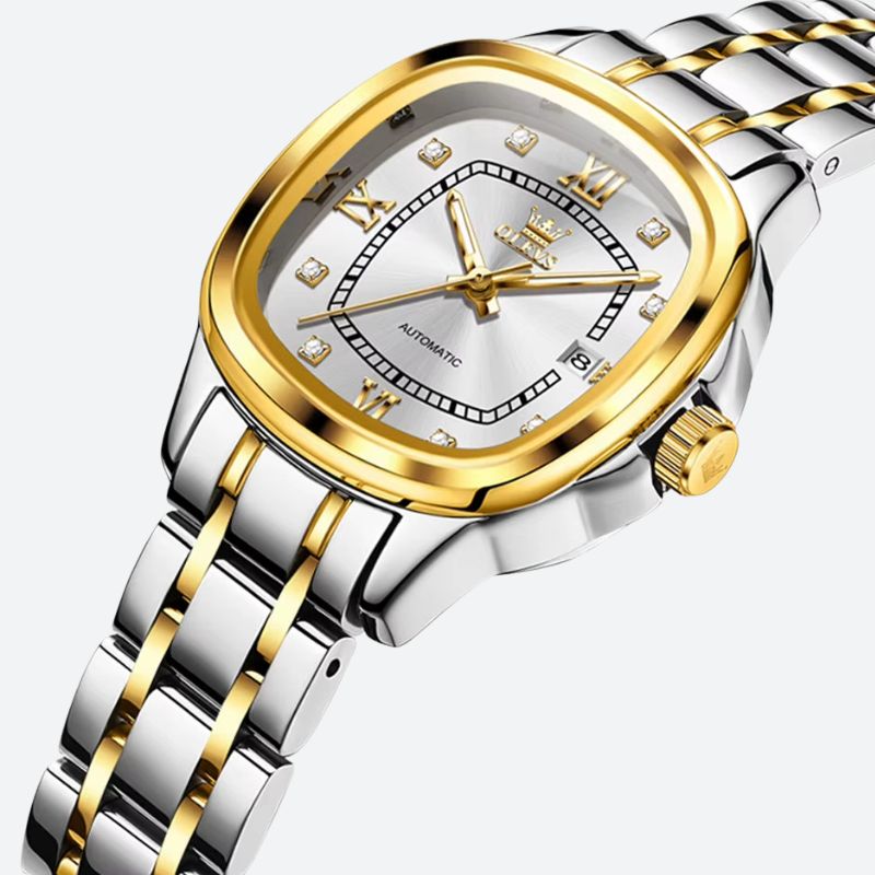 Montre mécanique femme Tonneau Bicolore - vue 5 - Montrelio