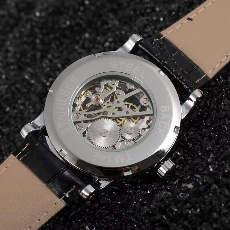 Montre Mécanique Homme à Chiffres Romains, Remontage Manuel - vue 3 - Montrelio