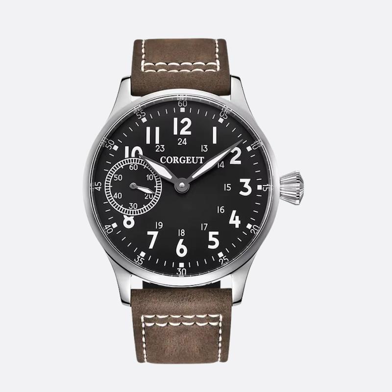 Montre mécanique homme à remontage manuel, Style aviateur classique - vue 2 - Montrelio