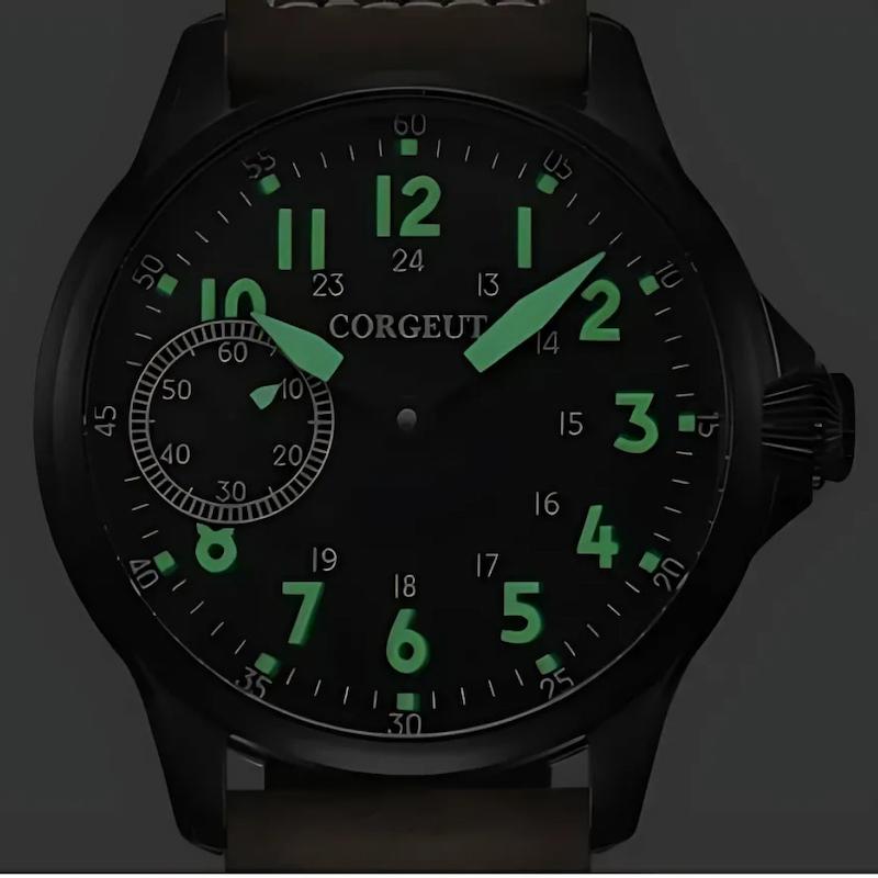 Montre mécanique homme à remontage manuel, Style aviateur classique - vue 5 - Montrelio