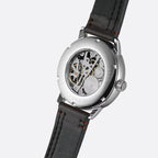 Montre Mécanique Homme Bracelet Cuir, Remontage Manuel - vue 5 - Montrelio