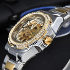 Montre mécanique squelette homme en acier inoxydable - vue 4 - Montrelio