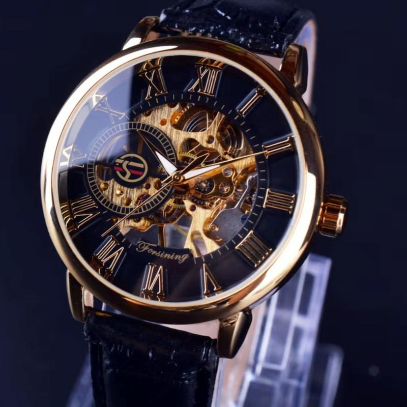 Montre mécanique squelette homme, Mouvement manuel - vue 3 - Montrelio