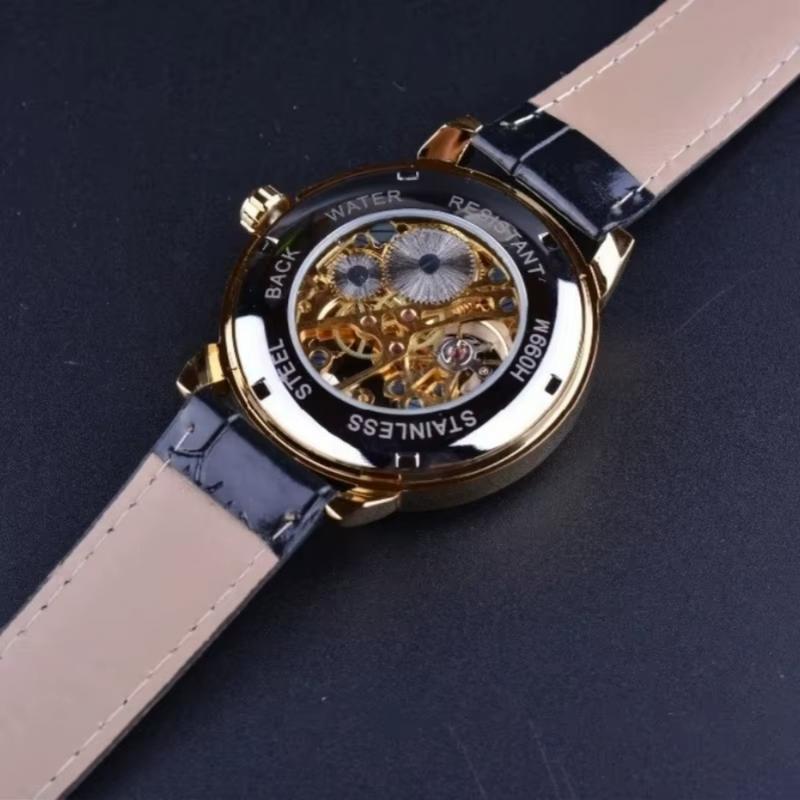 Montre mécanique squelette homme, Mouvement manuel - vue 4 - Montrelio