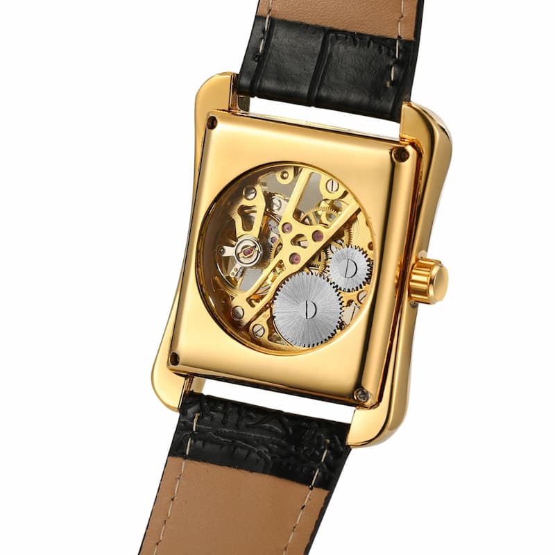 Montre mécanique squelette pour homme carrée - vue 4 - Montrelio