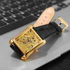 Montre mécanique squelette pour homme carrée - vue 5 - Montrelio