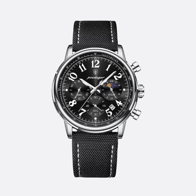 Montre militaire chronographe homme avec bracelet nylon - vue 3 - Montrelio