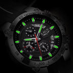 Montre militaire chronographe homme, bracelet silicone - vue 5 - Montrelio