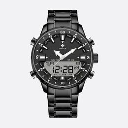 Montre militaire digitale quartz chronographe homme, Dual Display