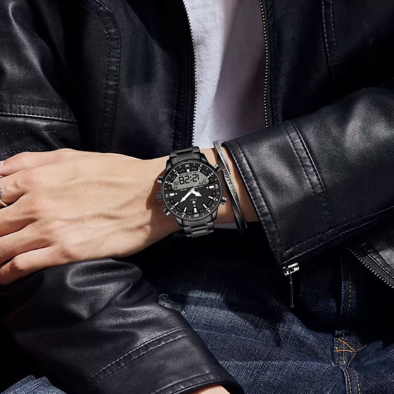 Montre militaire digitale quartz chronographe homme, Dual Display - vue 2 - Montrelio