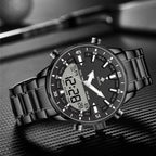 Montre militaire digitale quartz chronographe homme, Dual Display - vue 3 - Montrelio