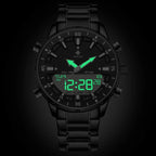 Montre militaire digitale quartz chronographe homme, Dual Display - vue 4 - Montrelio