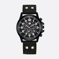 Montre militaire Homme Quartz avec Bracelet Cuir - vue 1 - Montrelio