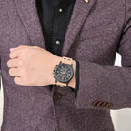 Montre militaire Homme Quartz avec Bracelet Cuir - vue 5 - Montrelio