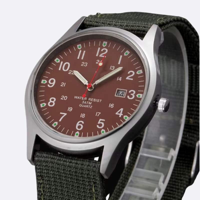 Montre militaire Homme Quartz bracelet Nylon - vue 4 - Montrelio