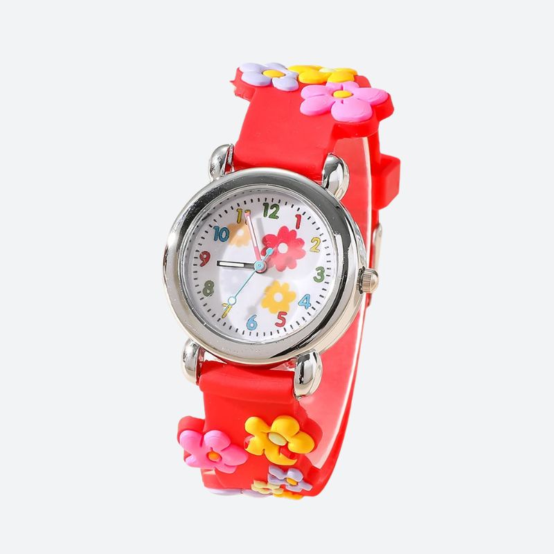 Montre pédagogique enfant fleurs relief - vue 1 - Montrelio