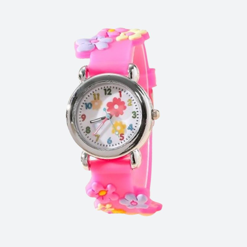 Montre pédagogique enfant fleurs relief - vue 4 - Montrelio