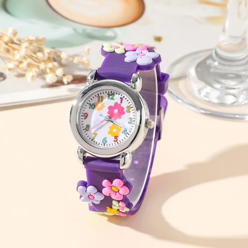 Montre pédagogique enfant fleurs relief - vue 6 - Montrelio