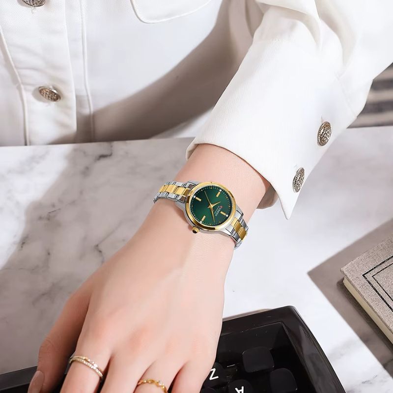Montre Quartz femme Bicolore Étincelante - vue 4 - Montrelio