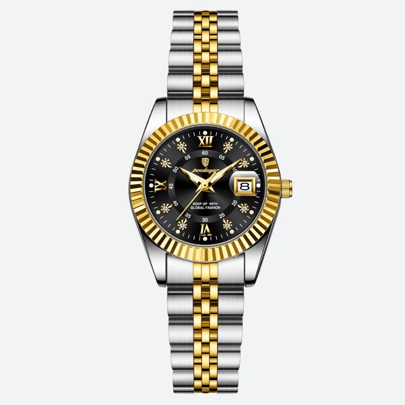 Montre quartz femme Métal Bicolore Étanche - vue 4 - Montrelio
