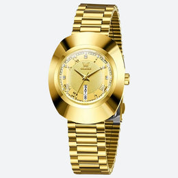 Montre quartz femme Ovale Dorée