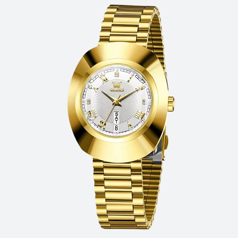 Montre quartz femme Ovale Dorée - vue 3 - Montrelio