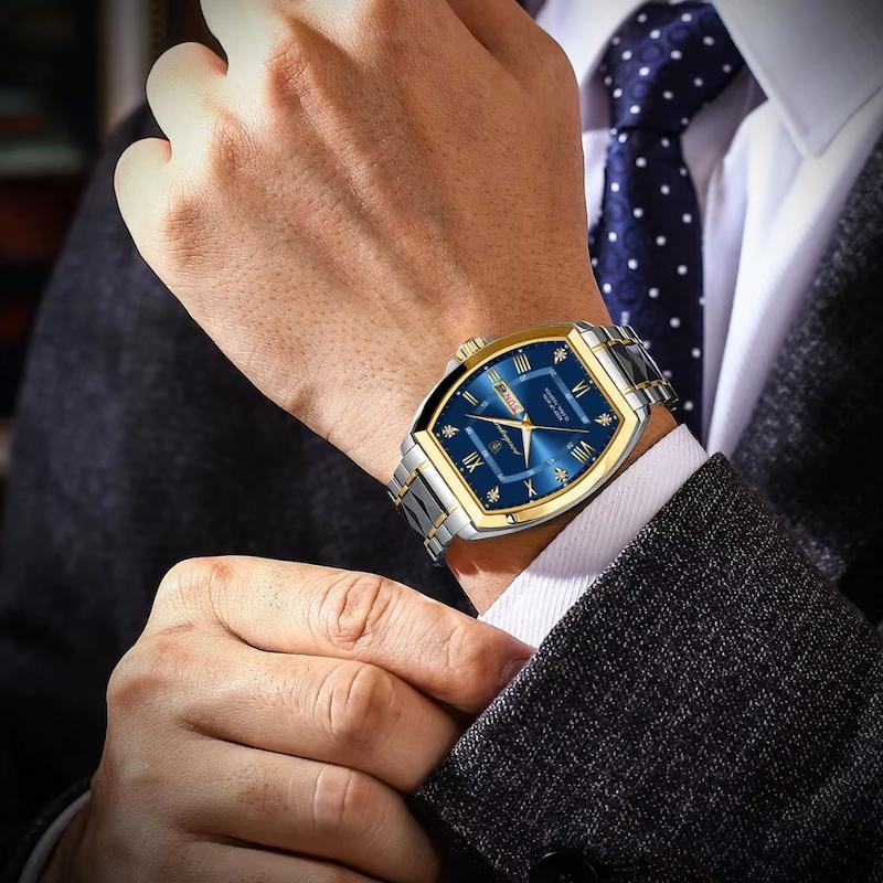 Montre Quartz Homme Design Tonneau - vue 5 - Montrelio