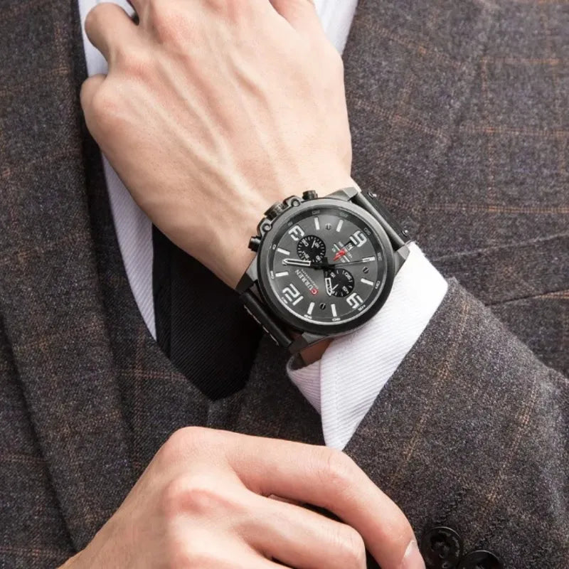 Montre militaire homme au poignet
