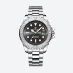Montre à quartz homme style plongeur, vue de face