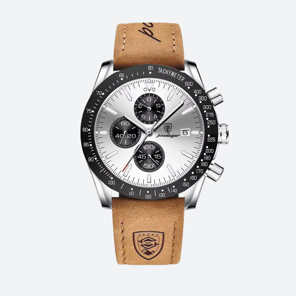 Montre Ronde Homme Chronographe Quartz Silicone - vue 2 - Montrelio