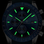 Montre Ronde Homme Chronographe Quartz Silicone - vue 5 - Montrelio
