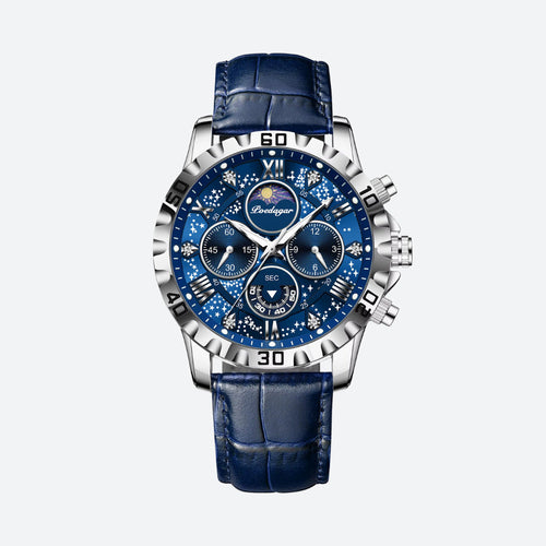Montre Ronde Homme Chronographe Quartz, Verre Saphir - vue 1 - Montrelio