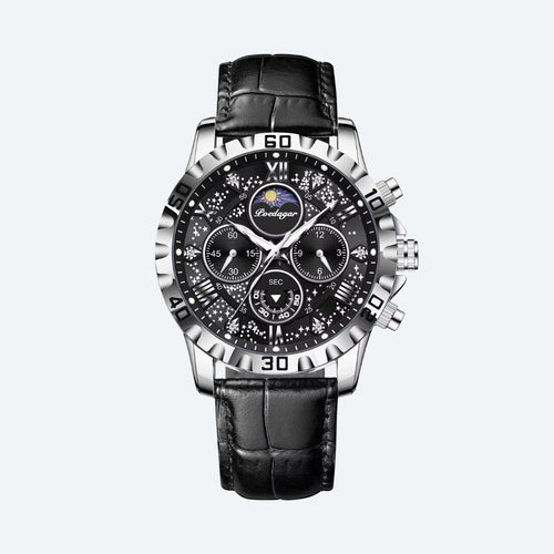 Montre Ronde Homme Chronographe Quartz, Verre Saphir - vue 2 - Montrelio