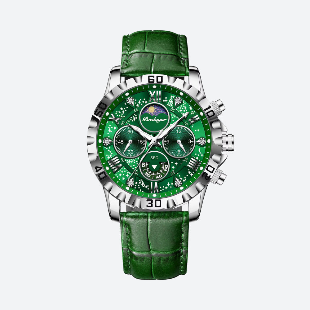 Montre Ronde Homme Chronographe Quartz, Verre Saphir - vue 3 - Montrelio