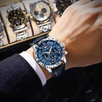 Montre Ronde Homme Chronographe Quartz, Verre Saphir - vue 5 - Montrelio