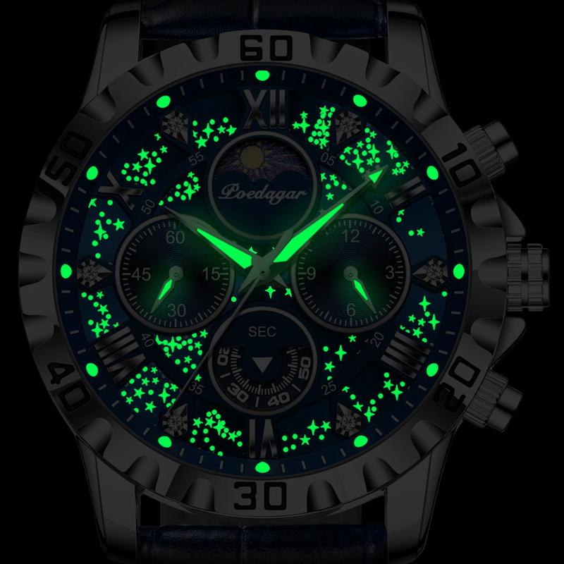 Montre Ronde Homme Chronographe Quartz, Verre Saphir - vue 6 - Montrelio