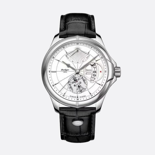 Montre Ronde Homme Cuir Quartz Date Élégante - vue 1 - Montrelio