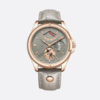 Montre Ronde Homme Cuir Quartz Date Élégante - vue 2 - Montrelio