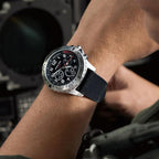 Montre solaire chronographe homme, cadran 44mm - vue 3 - Montrelio