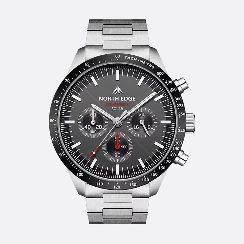 Montre Solaire Chronographe Homme Étanche 50M - vue 1 - Montrelio